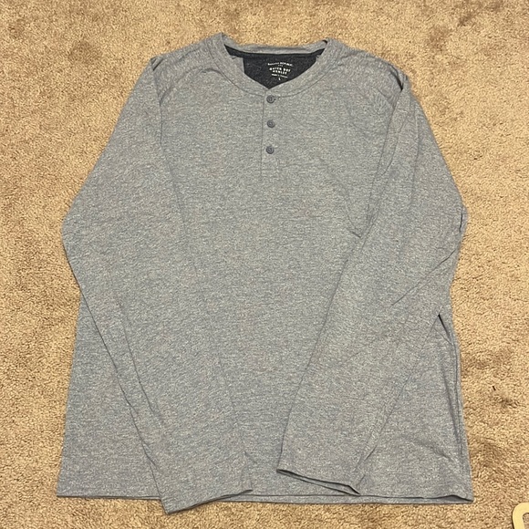Banana Republic Quick Dry Henley. Size large. Blue/grey - Picture 1 of 3
